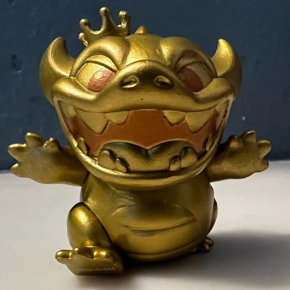 Disney Funko Paka Paka Kawaii Gold Tone Dragon Figure  FLAWED
